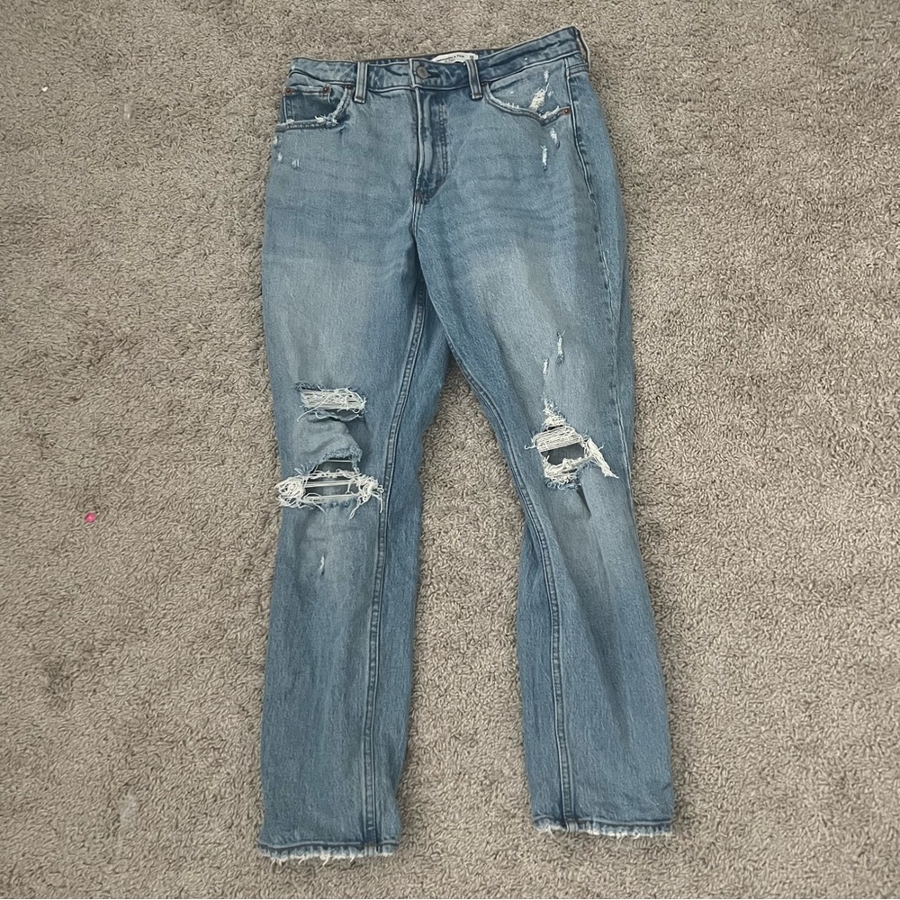Abercrombie Curve Love High-Rise Light Wash “The Skinny” Jeans